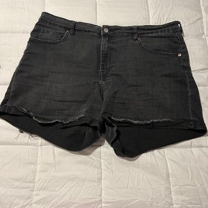 Black Distressed Grunge Divided Shorts H&M